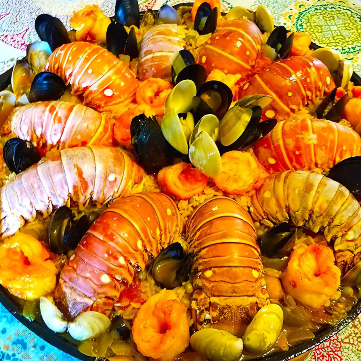 Special Paella - Key West Lobster Tails - Mussels - Clams - Shrimp and Champignon - Tapas & Paellas