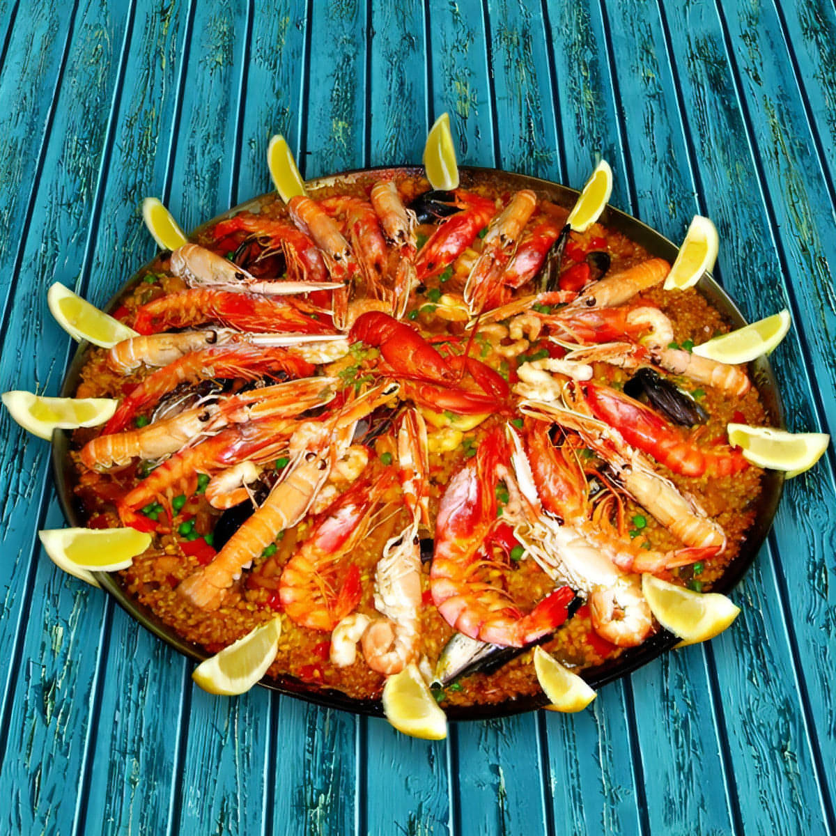 Special Paella- Langostines Prawn and Shrimp - Tapas & Paellas